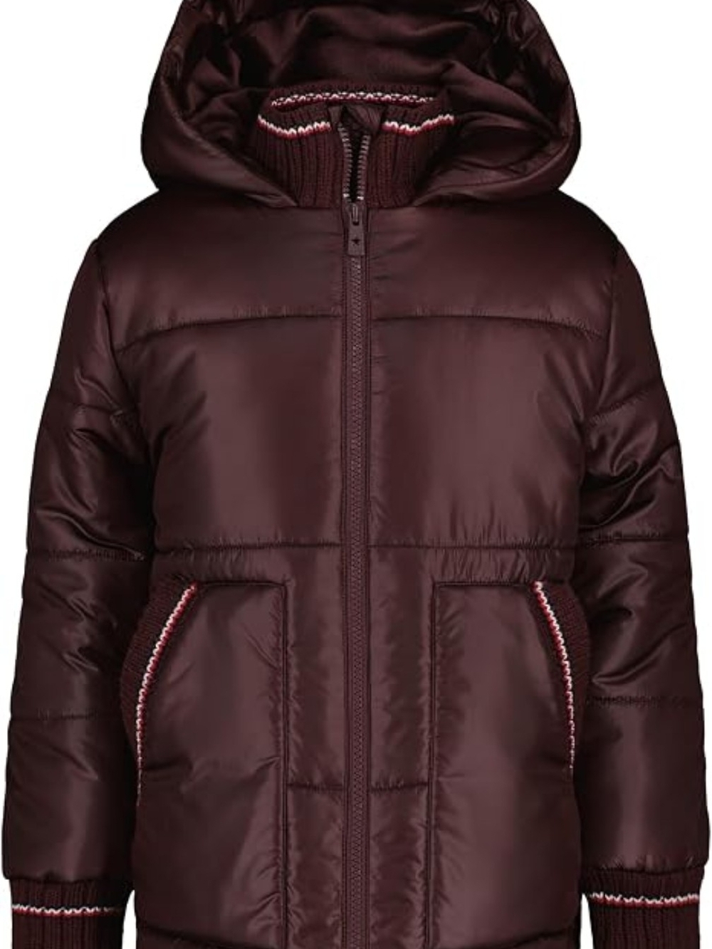 Tommy Hilfiger Kids Burgundy Hooded Puffer Jacket